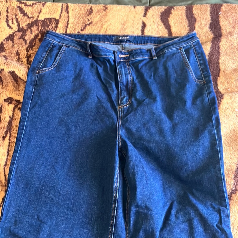 ModCloth wide leg flared jeans